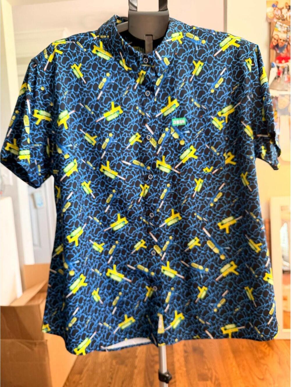 2X Dixxon Flannel Co D-Lite “Panty Soaker 5000” Party Wear Short Sleeve Shirt